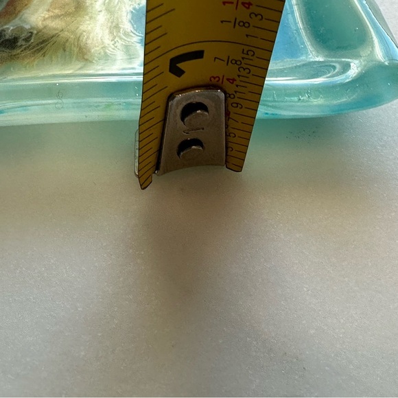 Horse Glass Art Trinket Small Blue Green Tray - Picture 12 of 12